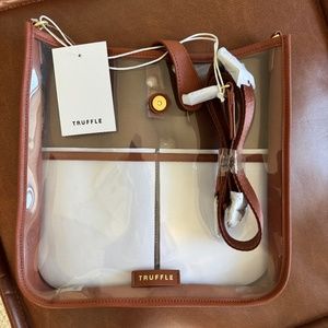 Truffle Clarity Crossbody Bag  - Cognac - Large -  NWT